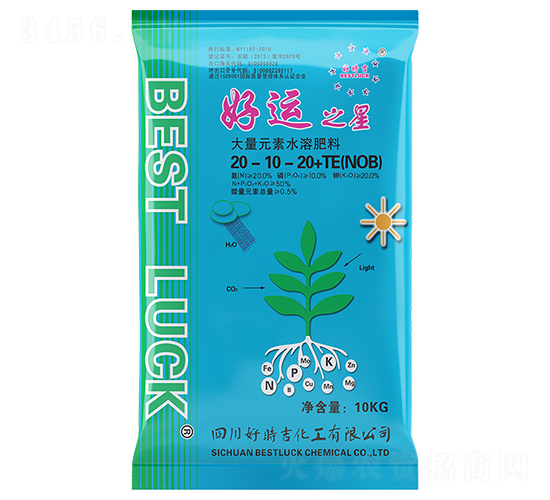 大量元素水溶肥料20-10-20+TE-好運之星-好時吉