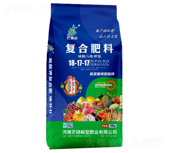 高濃度純硫酸鉀復(fù)合肥料18-17-17-奧萊鑫-芒碭肥業(yè)